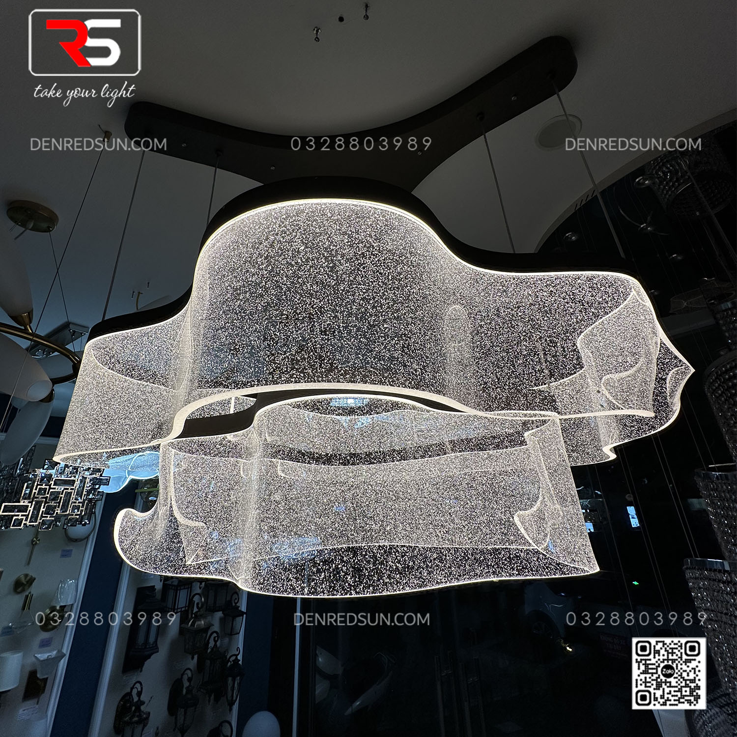 Đèn Thả Dải Lụa Dáng Xoắn Cao Cấp Lắp Phòng Khách, Phòng Ăn, Khách Sạn Phong Cách Bắc Âu Hiện Đại MA05988PB-002