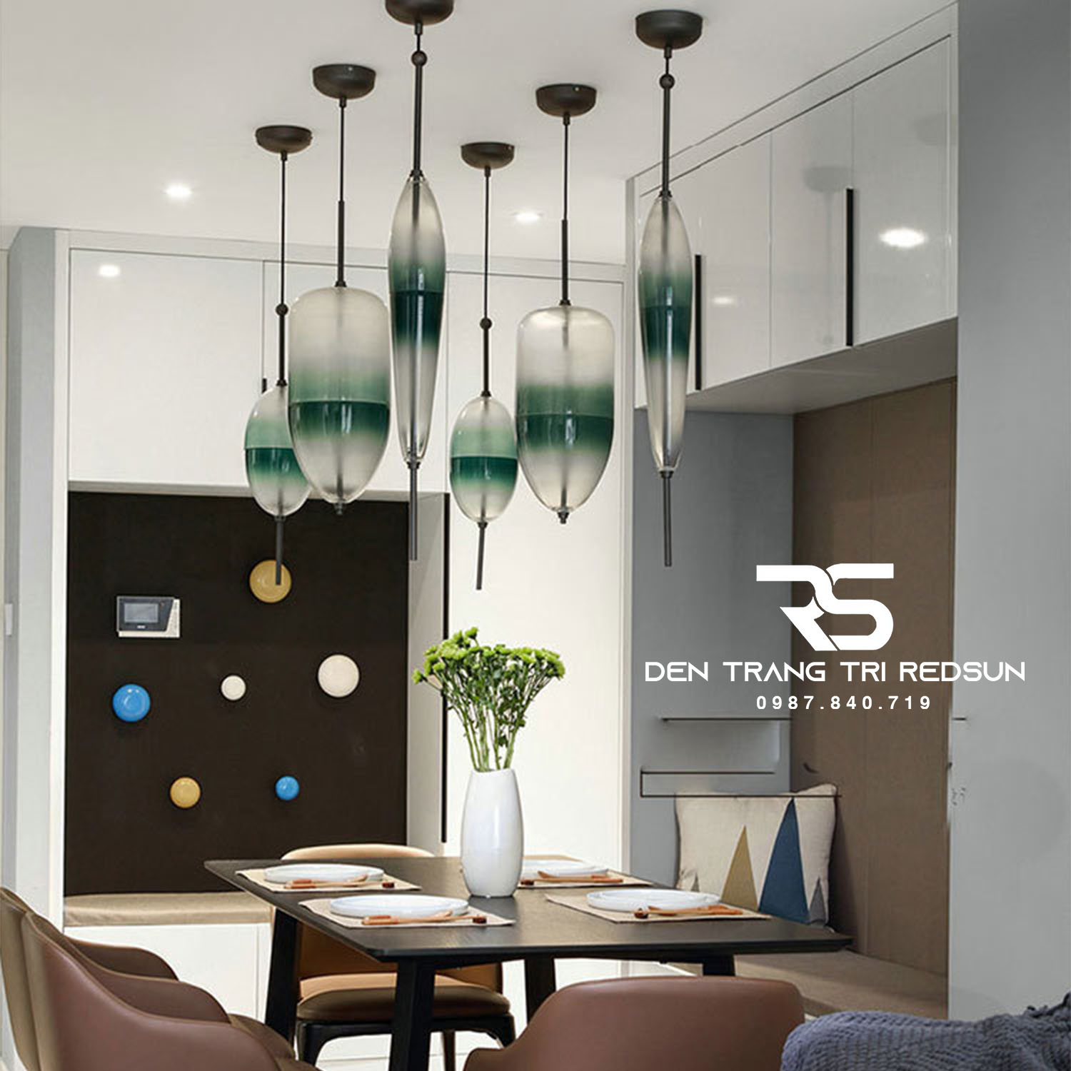 Đèn Thả Phòng Khách, Phòng Ngủ, Bàn Ăn Phong Cách Bắc Âu Hiện Đại Chao Thủy Tinh CDT-T073