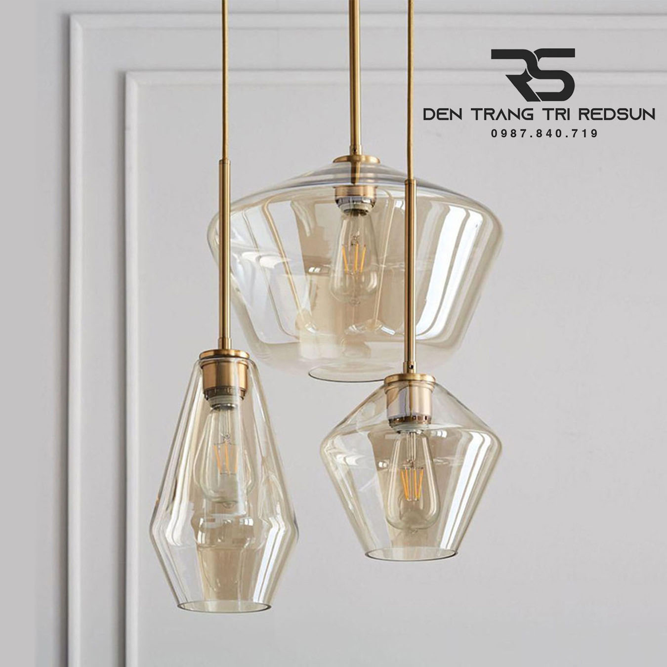 Đèn Thả Phòng Khách, Phòng Ngủ, Bàn Ăn Phong Cách Bắc Âu Hiện Đại Chao Thủy Tinh CDT-T072