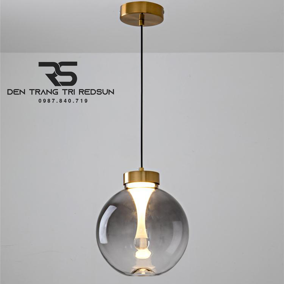 Đèn Thả Trần Phòng Ăn, Phòng Ngủ Phong Cách Bắc Âu Hiện Đại Cầu Thủy Tinh Hình Giọt Nước CDT-T070