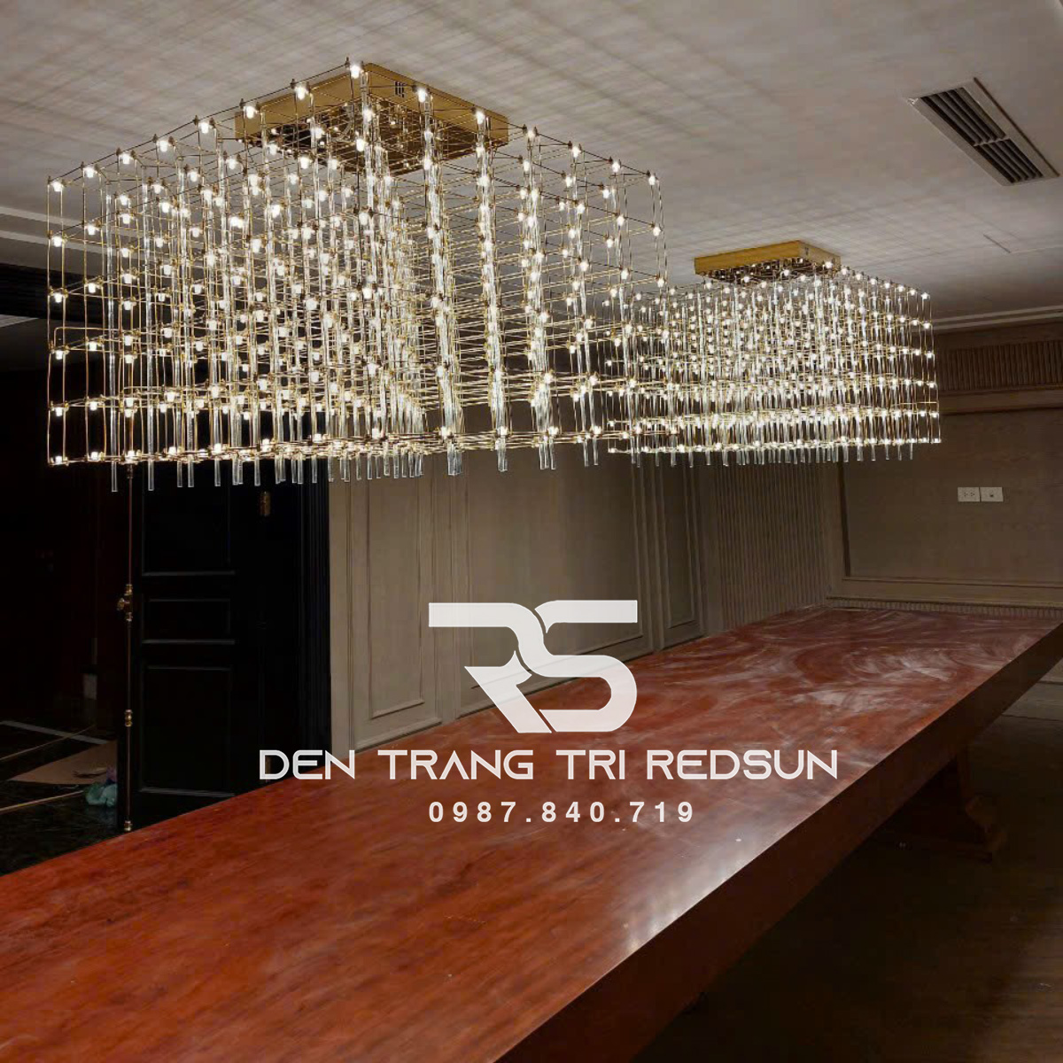 Đèn Chùm Lắp Thông Tầng, Sảnh Khách Sạn Phong Cách Bắc Âu Hiện Đại Bầu Trời Đầy Sao DC-T086