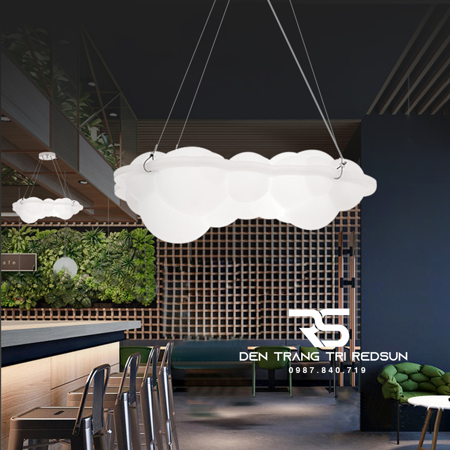 Đèn Chùm Đám Mây Phong Cách Bắc Âu Lắp Phòng Khách Hiện Đại DC-T114