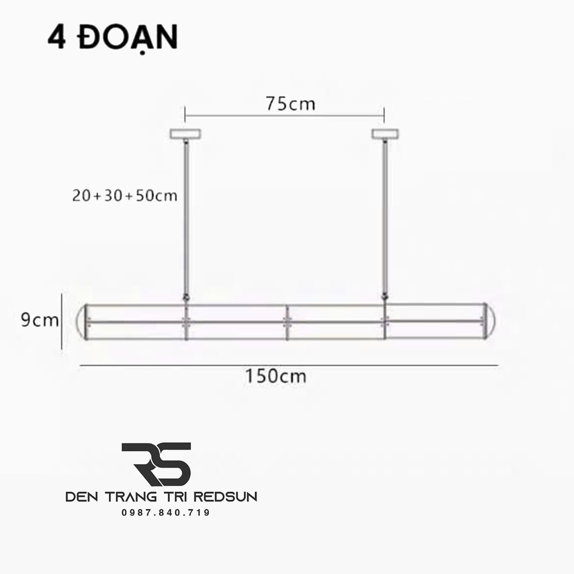 Đèn Thả Bàn Ăn, Bàn Đảo Hiện Đại Hình Ống Phong Cách Italia DC-T119