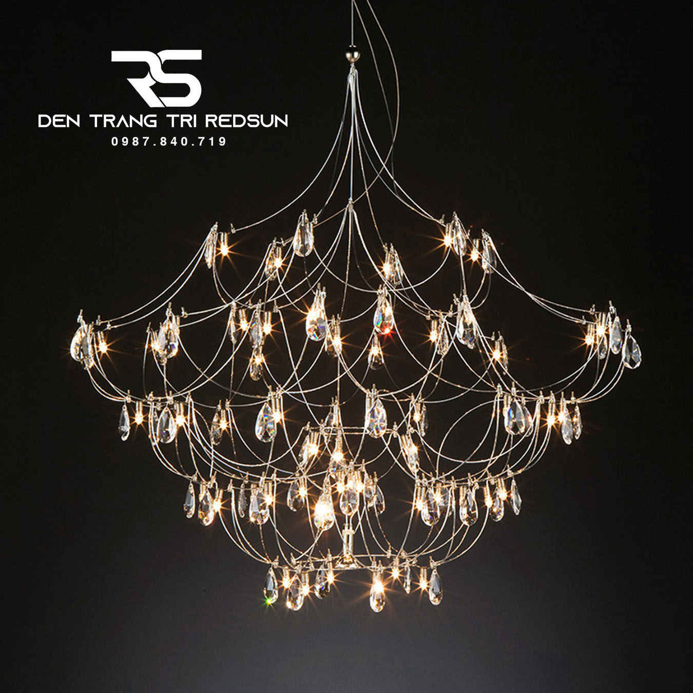 Đèn Chùm Mạng Nhện Lắp Phòng Khách, Phòng Ăn, Biệt Thự Phong Cách Hiện Đại DC-T121