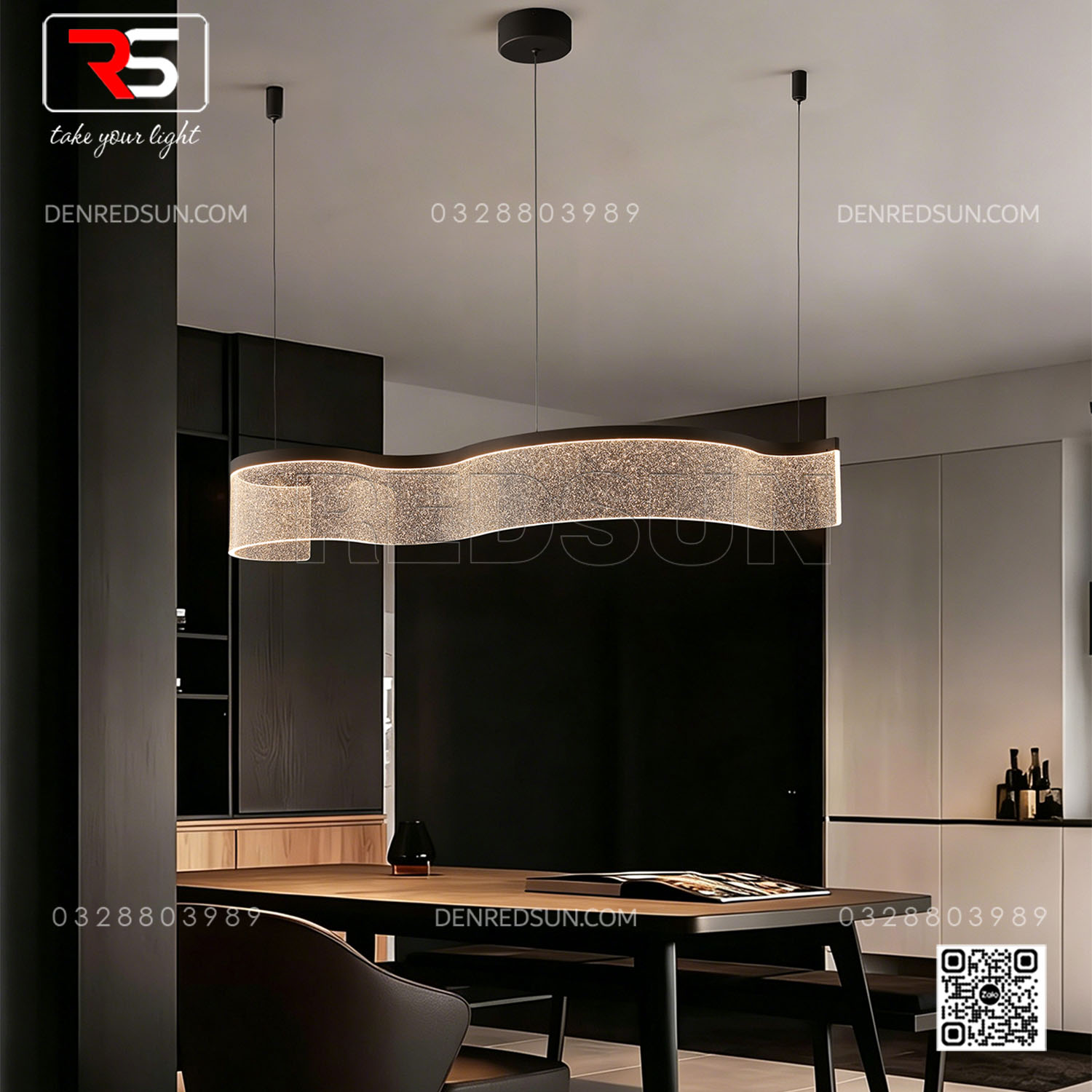 Đèn Thả Dải Lụa Cao Cấp Lắp Phòng Khách, Phòng Ăn, Sảnh Khách Sạn Phong Cách Bắc Âu Hiện Đại MA05807PB-001-DZ4