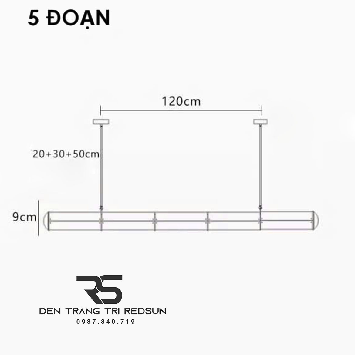 Đèn Thả Bàn Ăn, Bàn Đảo Hiện Đại Hình Ống Phong Cách Italia DC-T119
