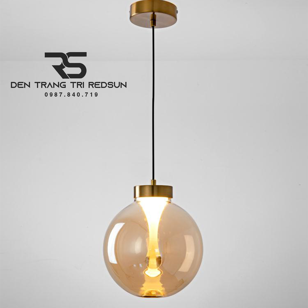 Đèn Thả Trần Phòng Ăn, Phòng Ngủ Phong Cách Bắc Âu Hiện Đại Cầu Thủy Tinh Hình Giọt Nước CDT-T070