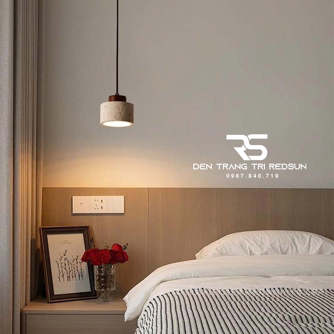 Đèn Thả Bàn Ăn, Bàn Đảo, Phòng Ngủ Hiện Đại Phong Cách Nhật Bản Wabi-sabi CDT-T086