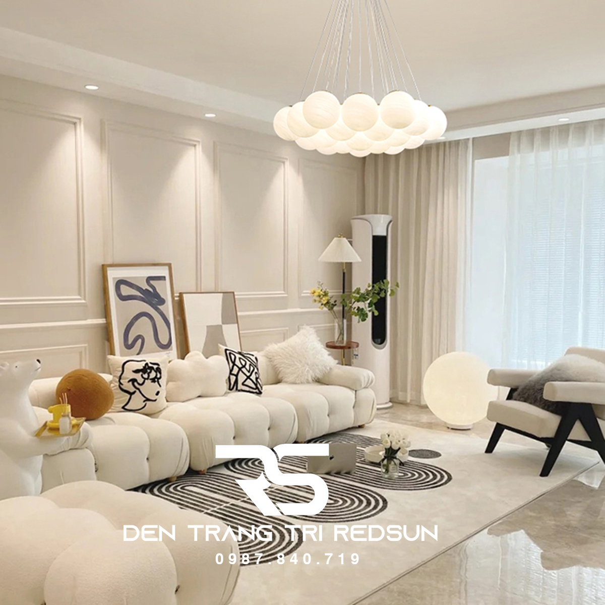 Đèn Chùm Phòng Khách Hiện Đại Bắc Âu Bong Bóng DC-L057