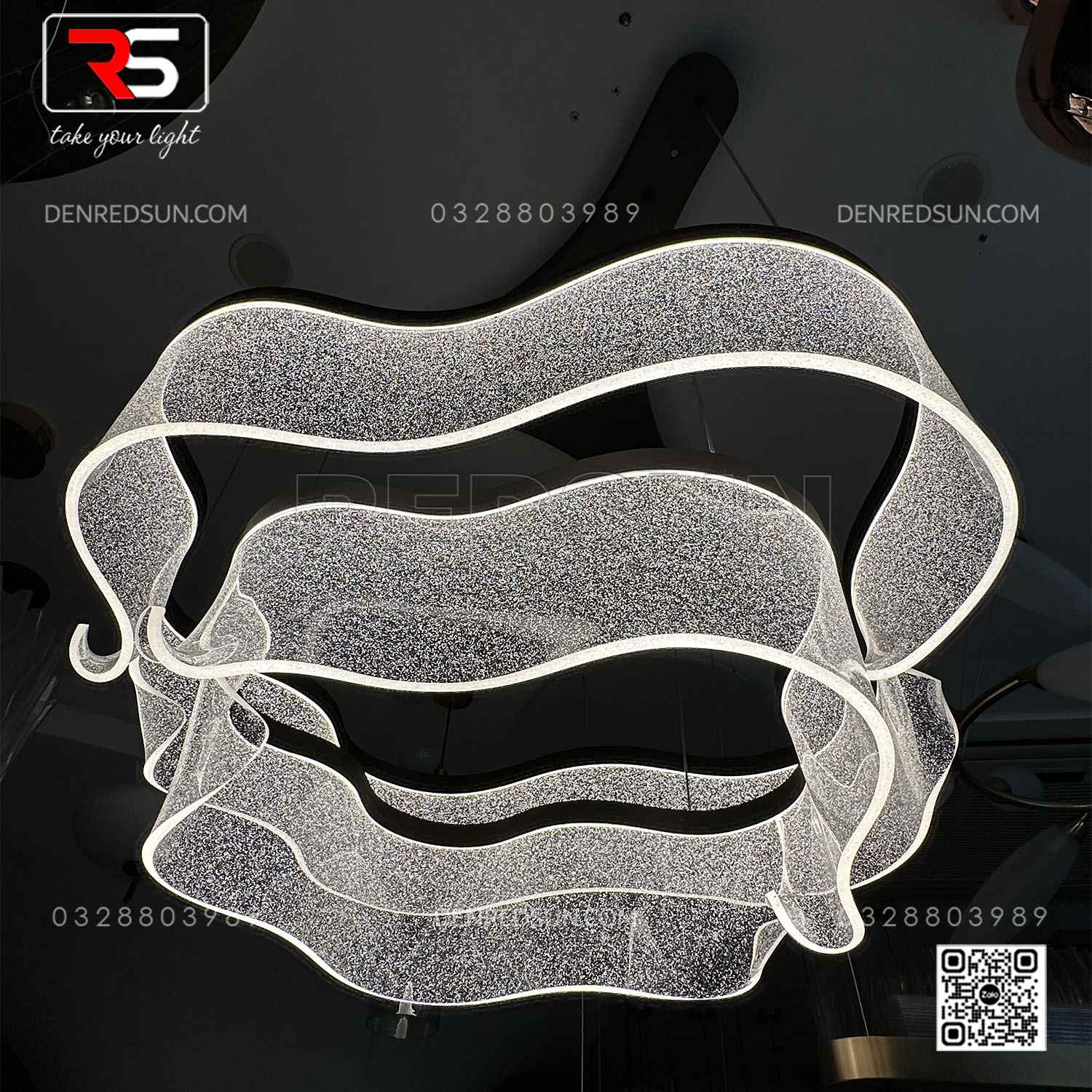 Đèn Thả Dải Lụa Dáng Xoắn Cao Cấp Lắp Phòng Khách, Phòng Ăn, Khách Sạn Phong Cách Bắc Âu Hiện Đại MA05988PB-002