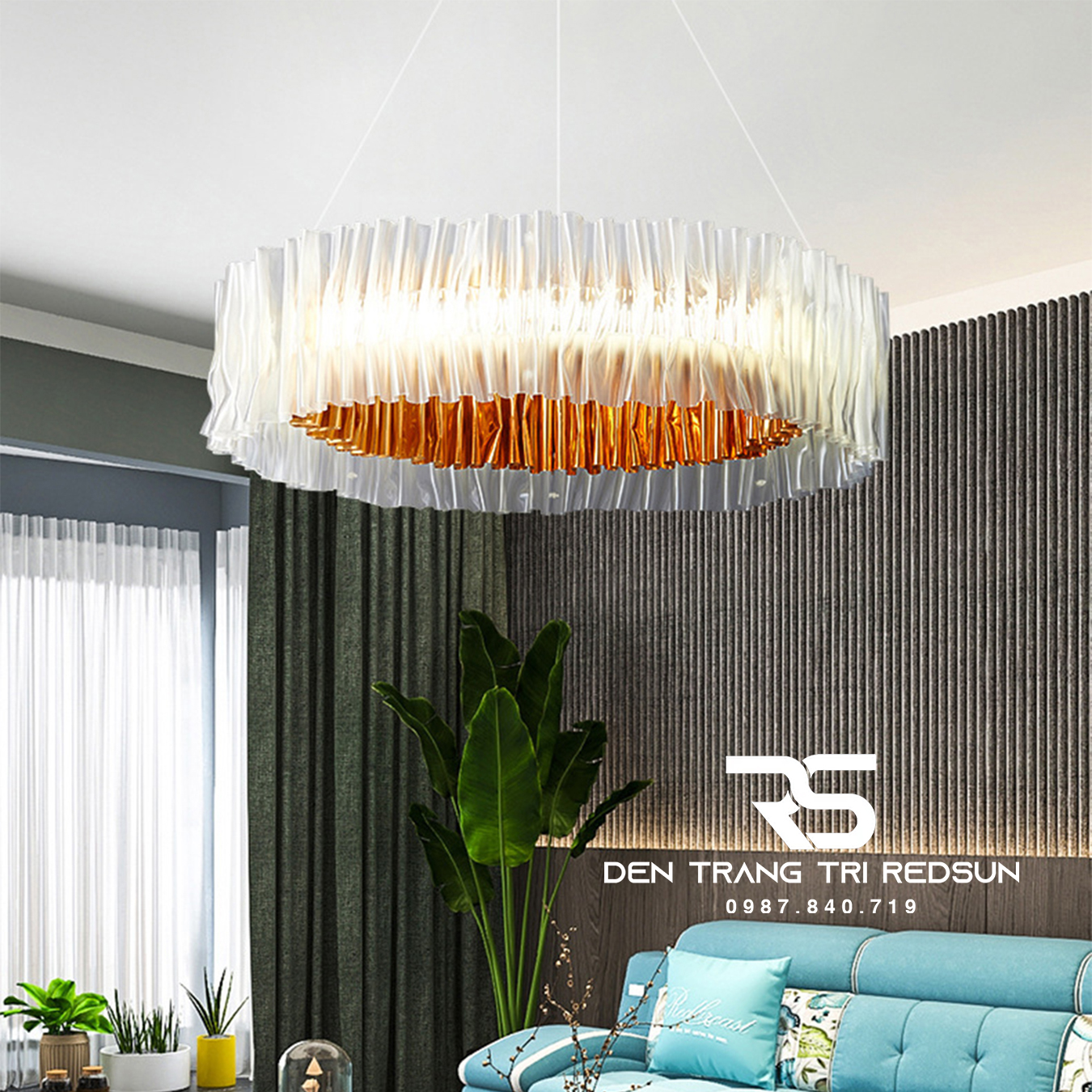 Đèn Chùm Phòng Khách Hiện Đại Phong Cách Bắc Âu Chất Liệu Acrylic DC-L046