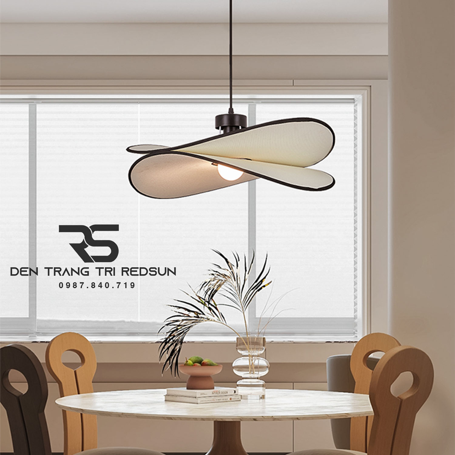 Đèn Thả Hiện Đại Phong Cách Nhật Bản Wabi-sabi Chất Liệu Vải CDT-T068