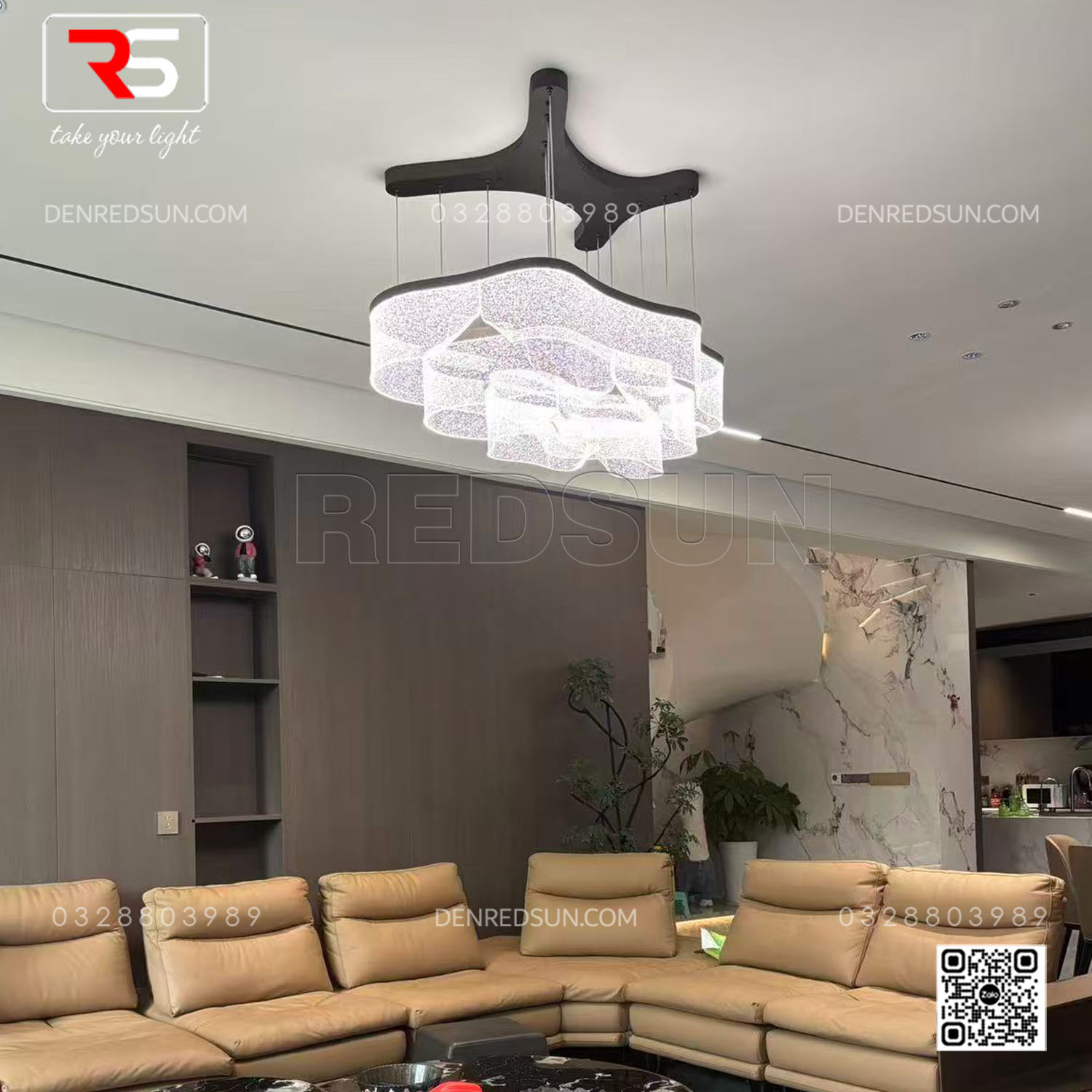 Đèn Thả Dải Lụa Dáng Xoắn Cao Cấp Lắp Phòng Khách, Phòng Ăn, Khách Sạn Phong Cách Bắc Âu Hiện Đại MA05988PB-002