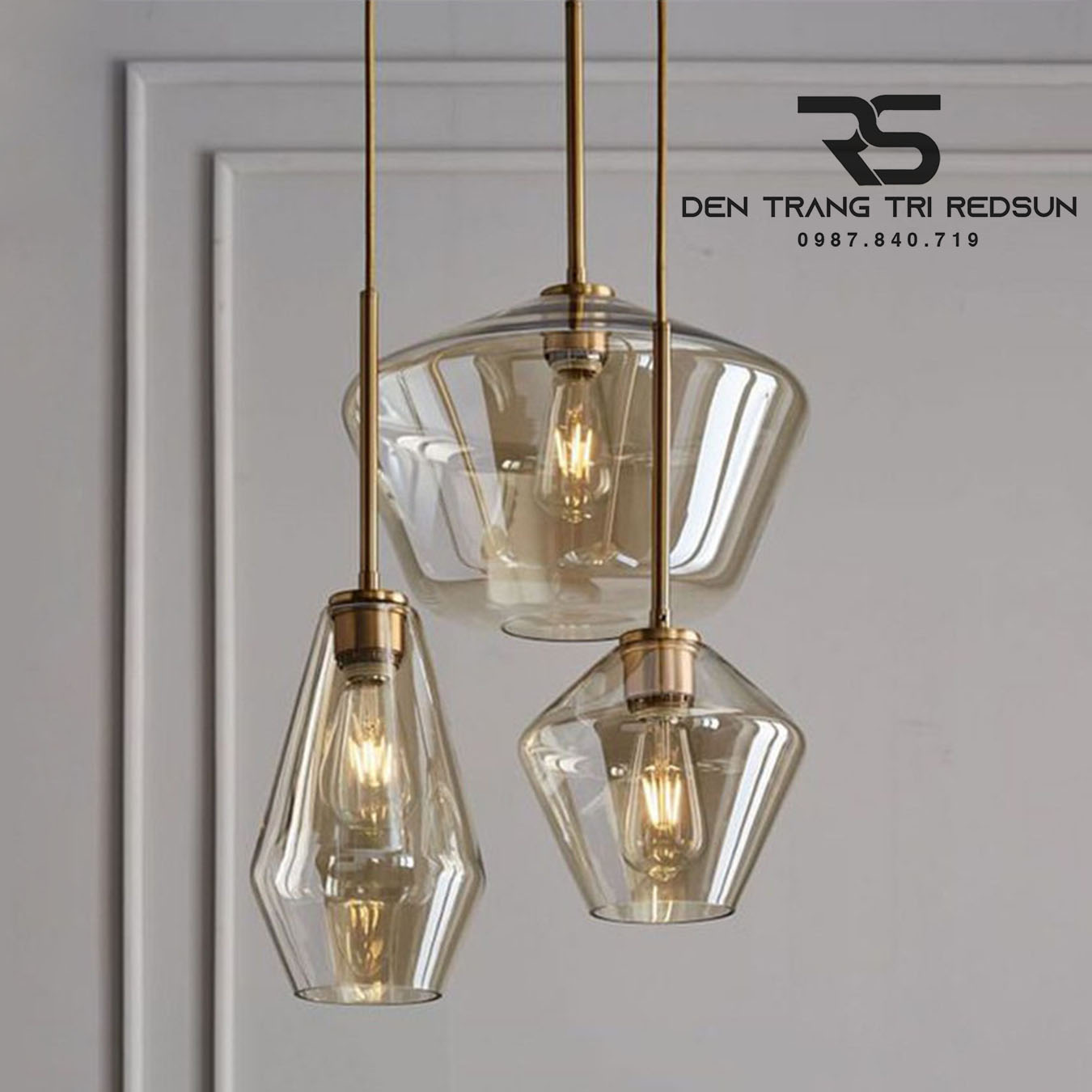 Đèn Thả Phòng Khách, Phòng Ngủ, Bàn Ăn Phong Cách Bắc Âu Hiện Đại Chao Thủy Tinh CDT-T072