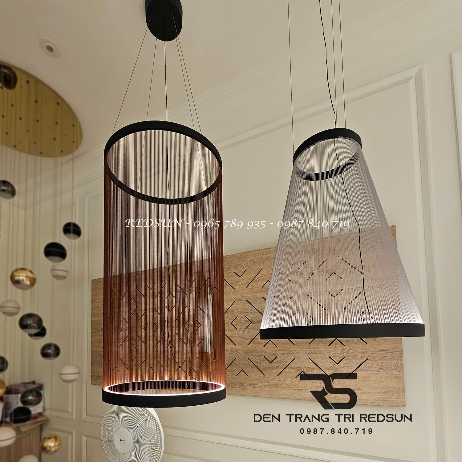 Đèn Lồng Thả Bắc Âu Hiện Đại Lắp Phòng Khách, Thông Tầng, Cầu Thang Dáng Hình Trụ DC-T115 (Dáng B)