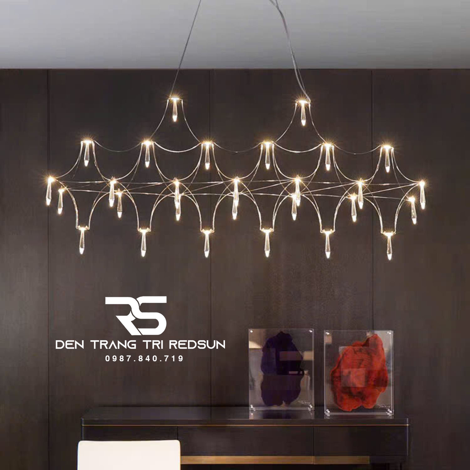 Đèn Chùm Mạng Nhện Lắp Bàn Ăn, Bàn Đảo, Quầy Lễ Tân Phong Cách Hiện Đại DC-T123