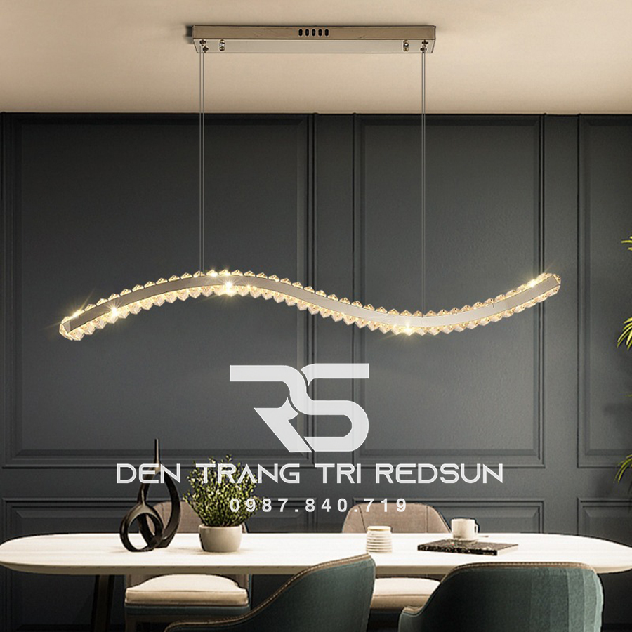 Đèn Thả Pha Lê Bàn Ăn, Bàn Đảo Hiện Đại TPL039