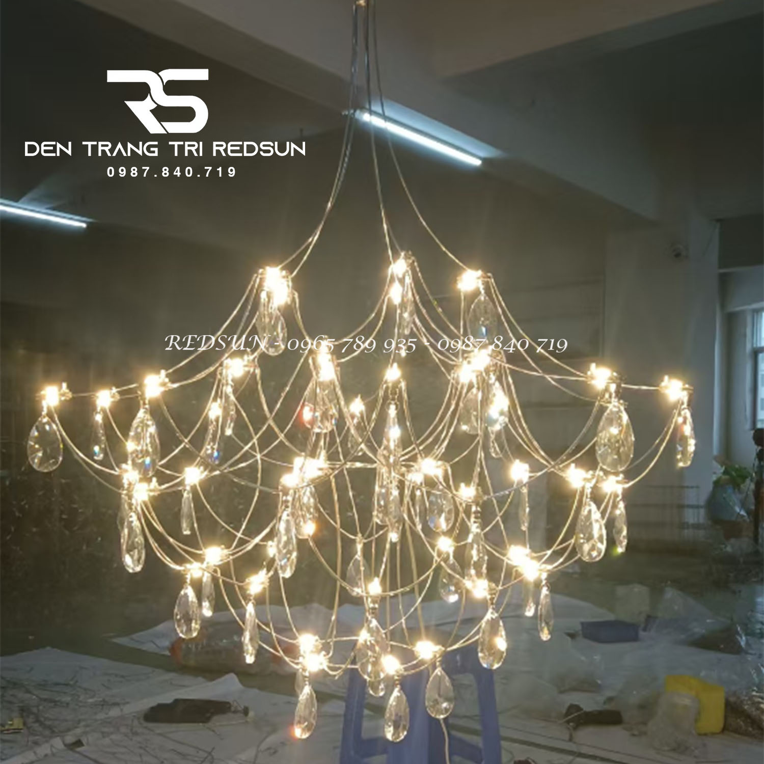 Đèn Chùm Mạng Nhện Lắp Phòng Khách, Phòng Ăn, Biệt Thự Phong Cách Hiện Đại DC-T121