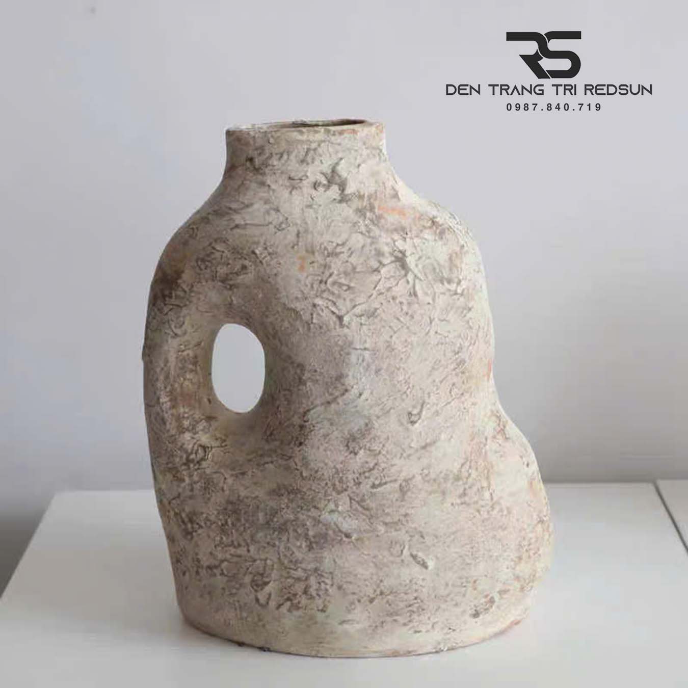 Bình Hoa Nghệ Thuật Trang Trí Phòng Khách, Phòng Ăn, Quán Cà Phê Phong Cách Nhật Bản Wabi-sabi DDC-030
