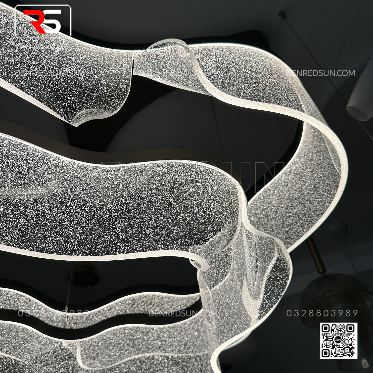 Đèn Thả Dải Lụa Dáng Xoắn Cao Cấp Lắp Phòng Khách, Phòng Ăn, Khách Sạn Phong Cách Bắc Âu Hiện Đại MA05988PB-002