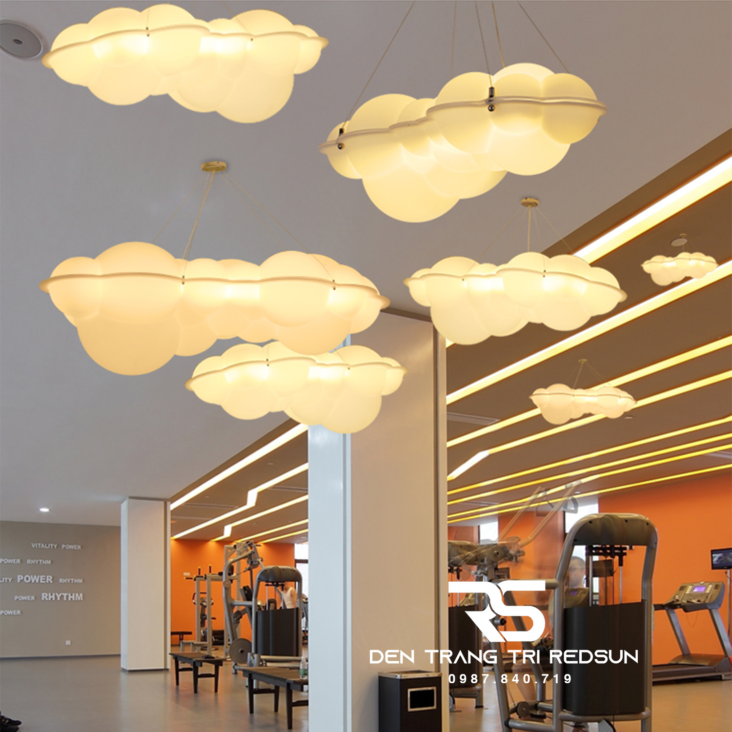 Đèn Chùm Đám Mây Phong Cách Bắc Âu Lắp Phòng Khách Hiện Đại DC-T114