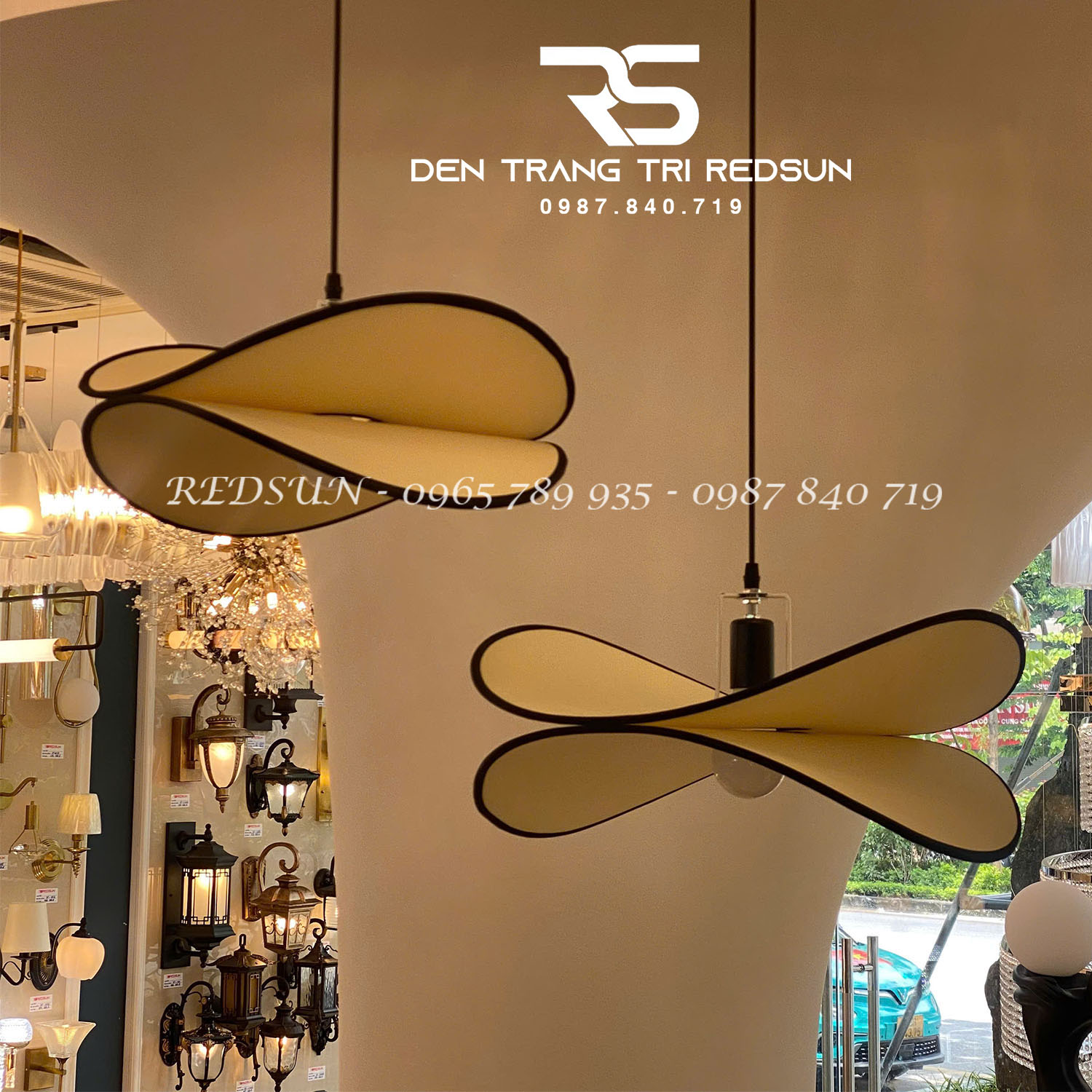 Đèn Thả Hiện Đại Phong Cách Nhật Bản Wabi-sabi Chất Liệu Vải CDT-T068