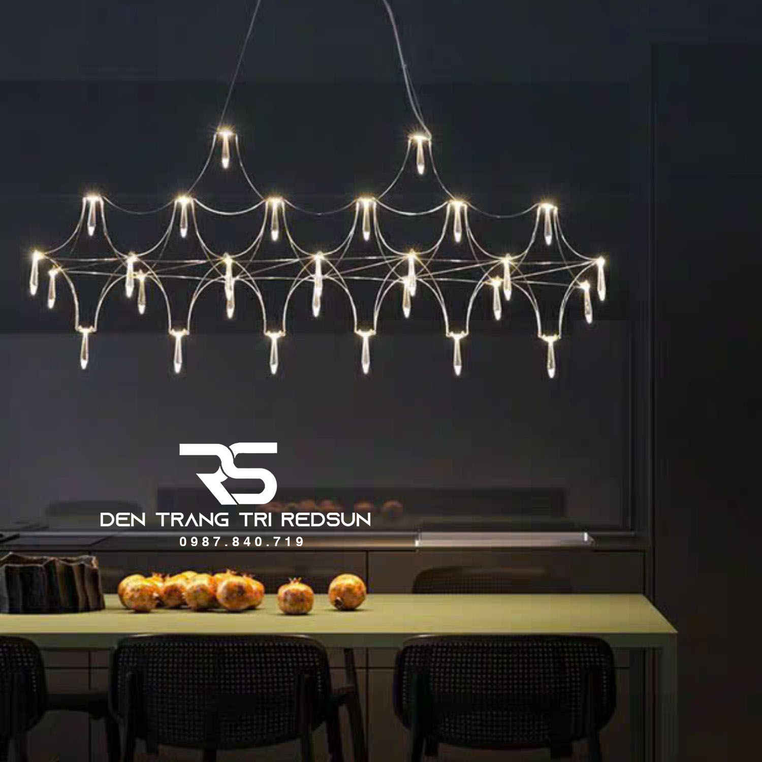 Đèn Chùm Mạng Nhện Lắp Bàn Ăn, Bàn Đảo, Quầy Lễ Tân Phong Cách Hiện Đại DC-T123