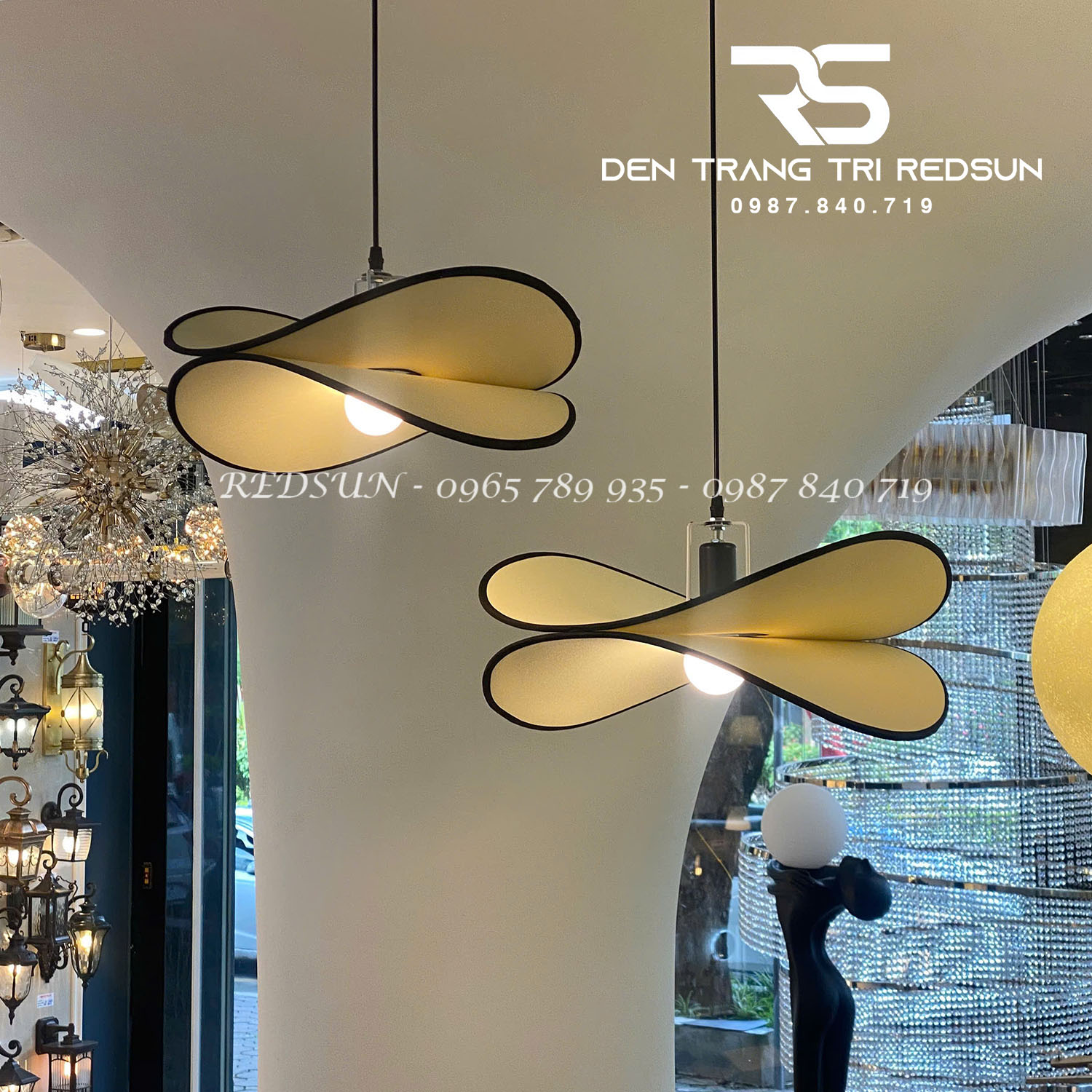 Đèn Thả Hiện Đại Phong Cách Nhật Bản Wabi-sabi Chất Liệu Vải CDT-T068