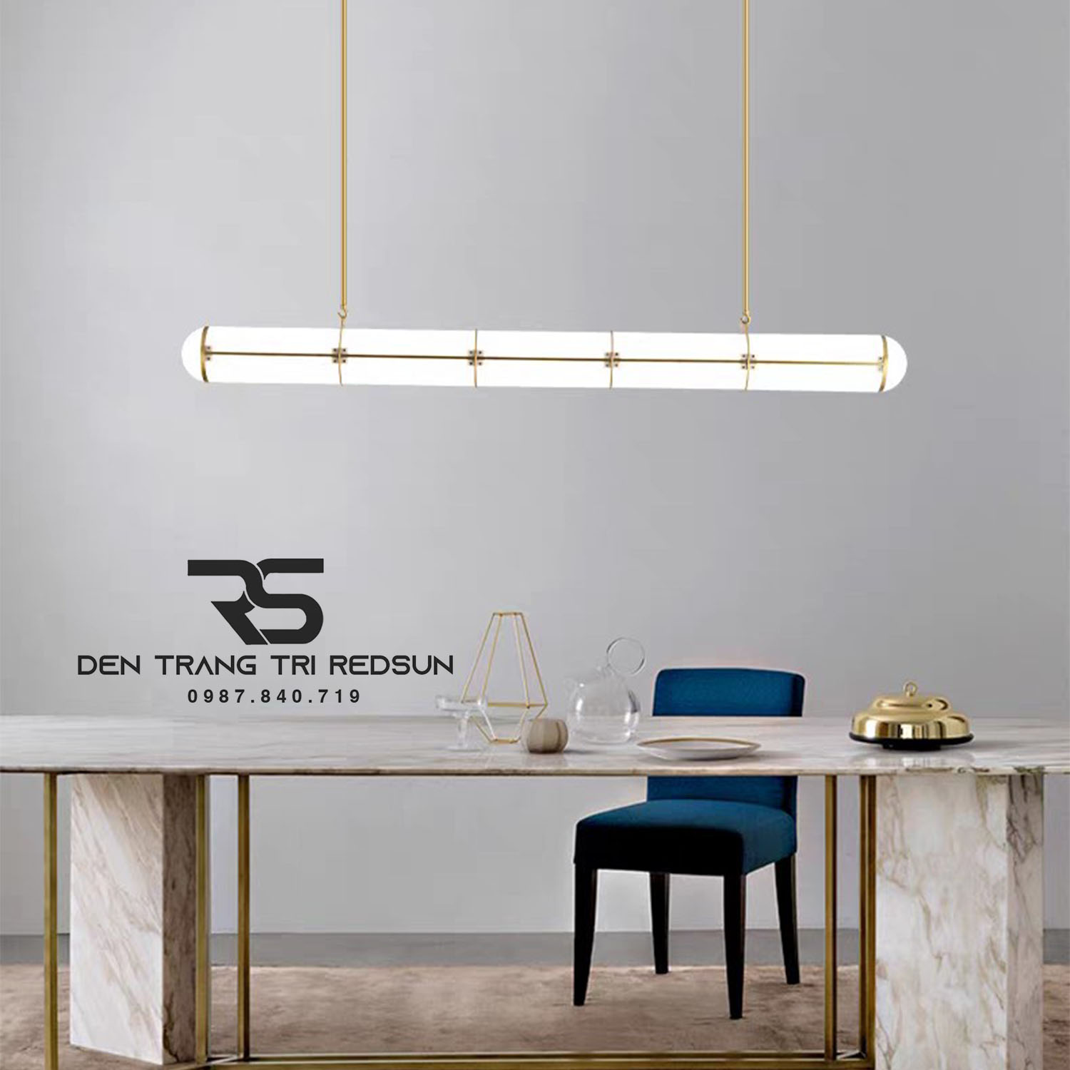 Đèn Thả Bàn Ăn, Bàn Đảo Hiện Đại Hình Ống Phong Cách Italia DC-T119