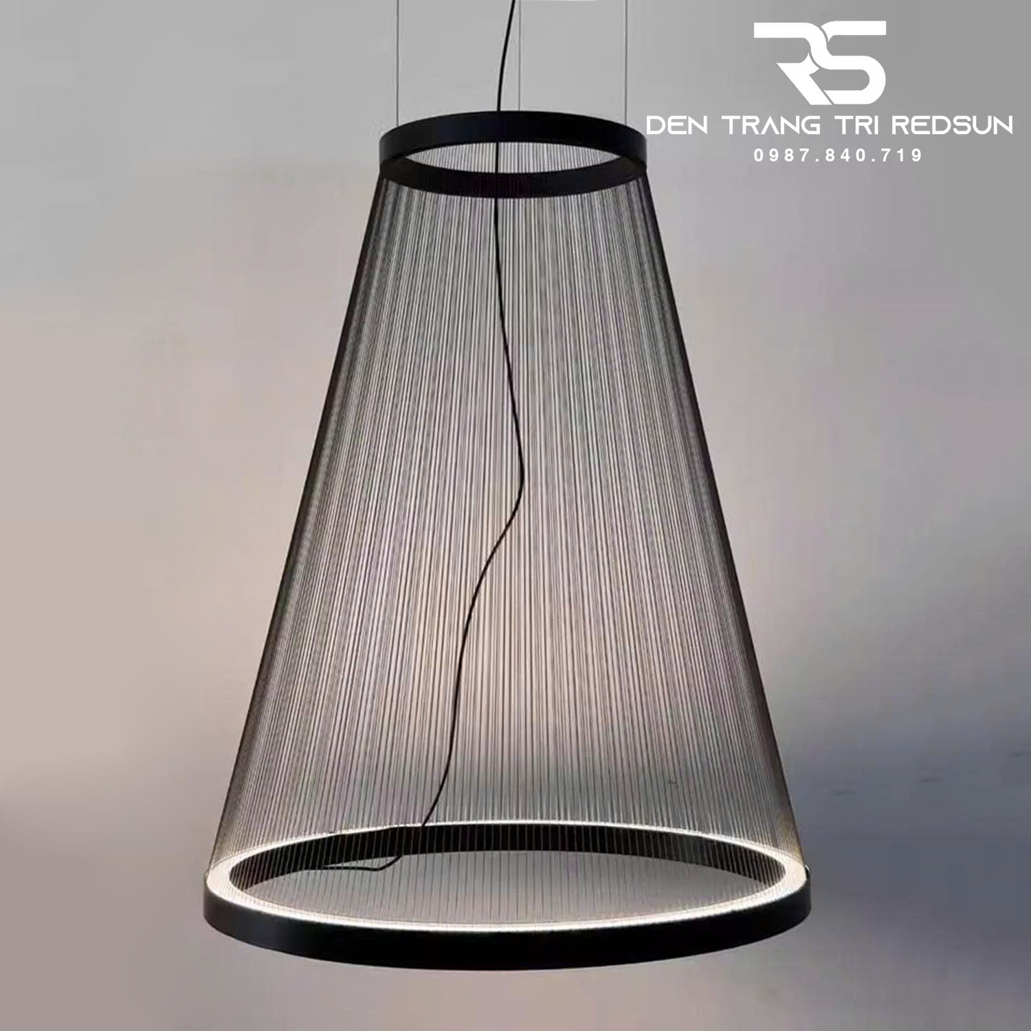 Đèn Lồng Thả Bắc Âu Hiện Đại Lắp Phòng Khách, Thông Tầng, Cầu Thang Dáng Hình Nón DC-T115 (Dáng A)