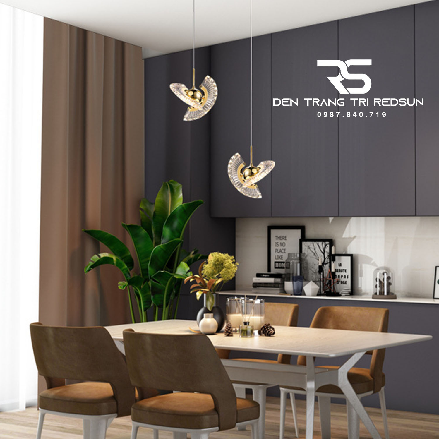 Đèn Thả Trần Hiện Đại Lắp Thông Tầng Cầu Thang, Phòng Khách, Bàn Ăn Chất Liệu Acrylic HTK072