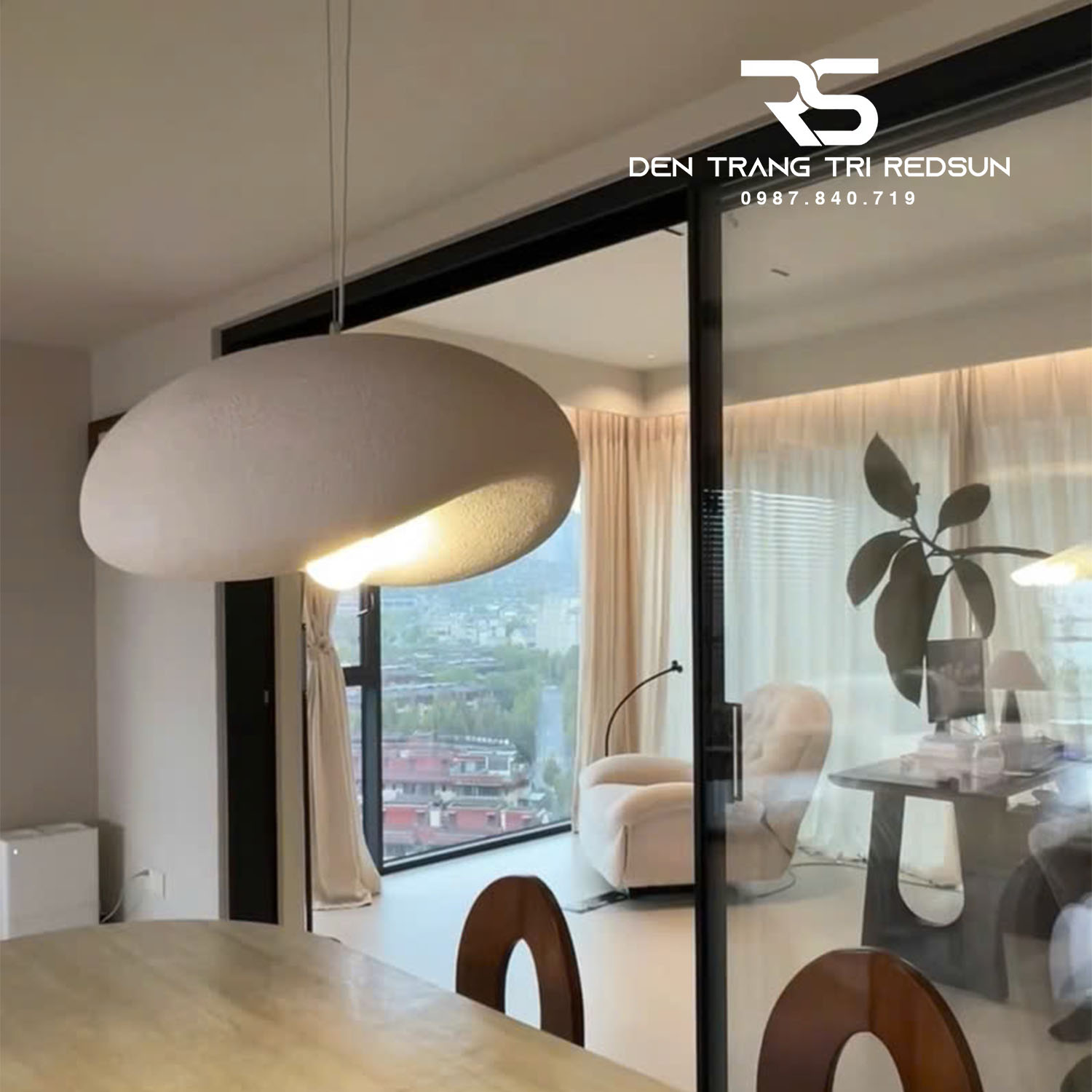 Đèn Thả Trần Phòng Khách, Phòng Ăn, Phòng Ngủ Hiện Đại Phong Cách Nhật Bản Wabi-sabi CDT-T074