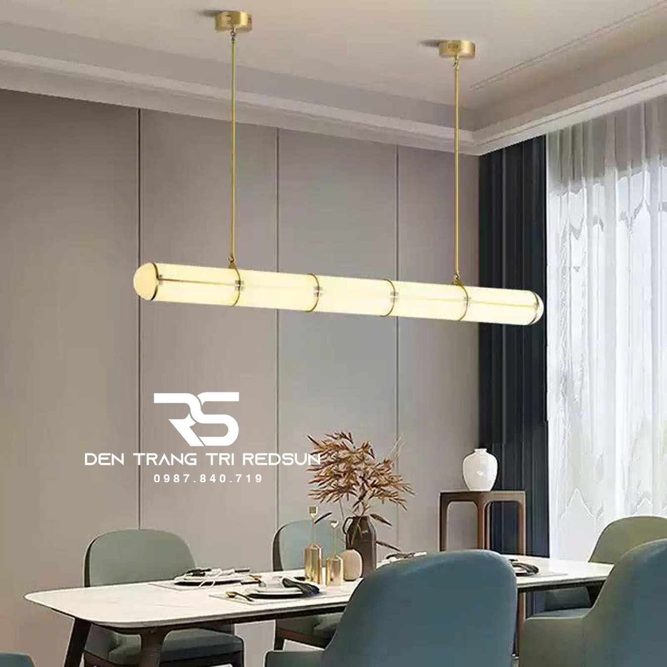 Đèn Thả Bàn Ăn, Bàn Đảo Hiện Đại Hình Ống Phong Cách Italia DC-T119