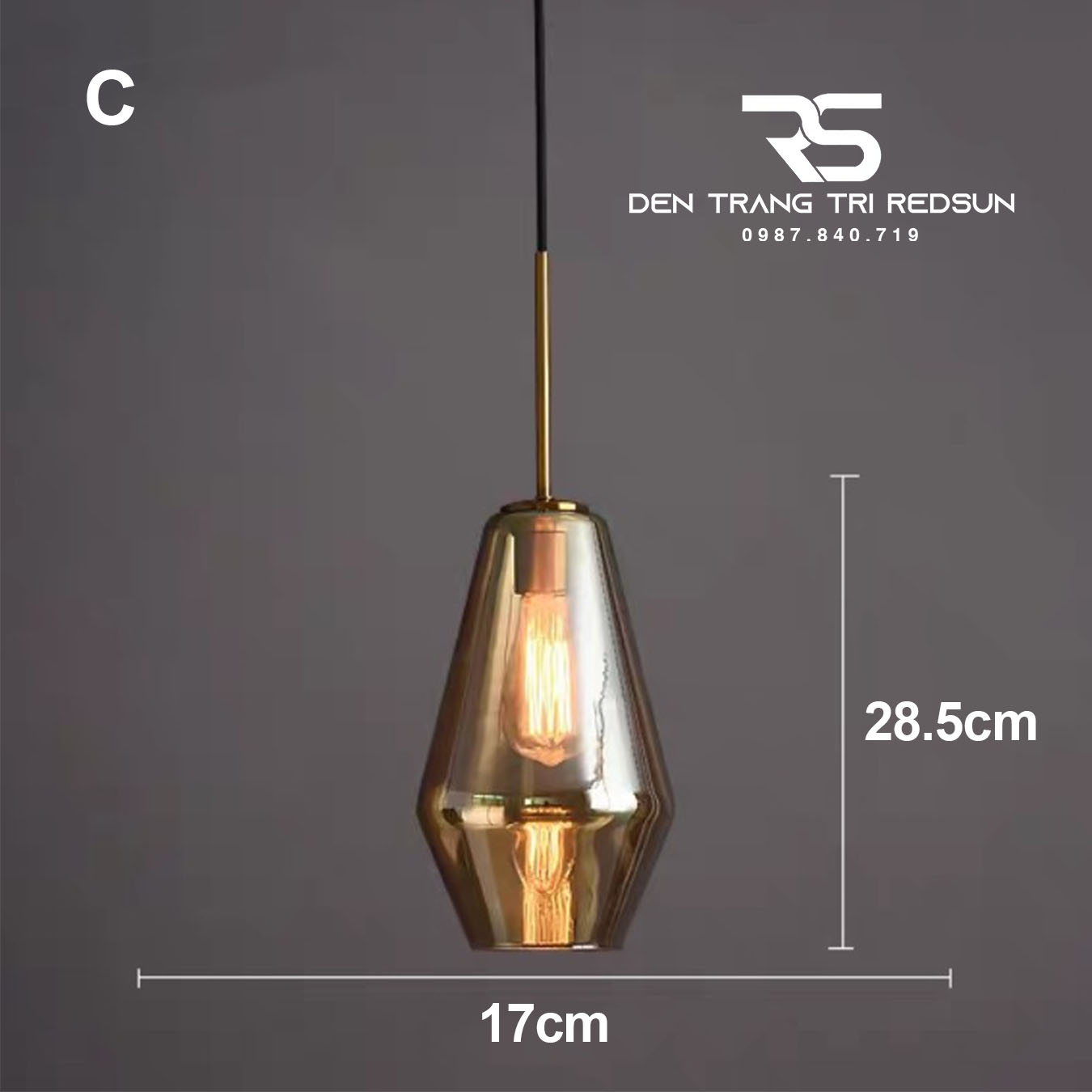 Đèn Thả Phòng Khách, Phòng Ngủ, Bàn Ăn Phong Cách Bắc Âu Hiện Đại Chao Thủy Tinh CDT-T072