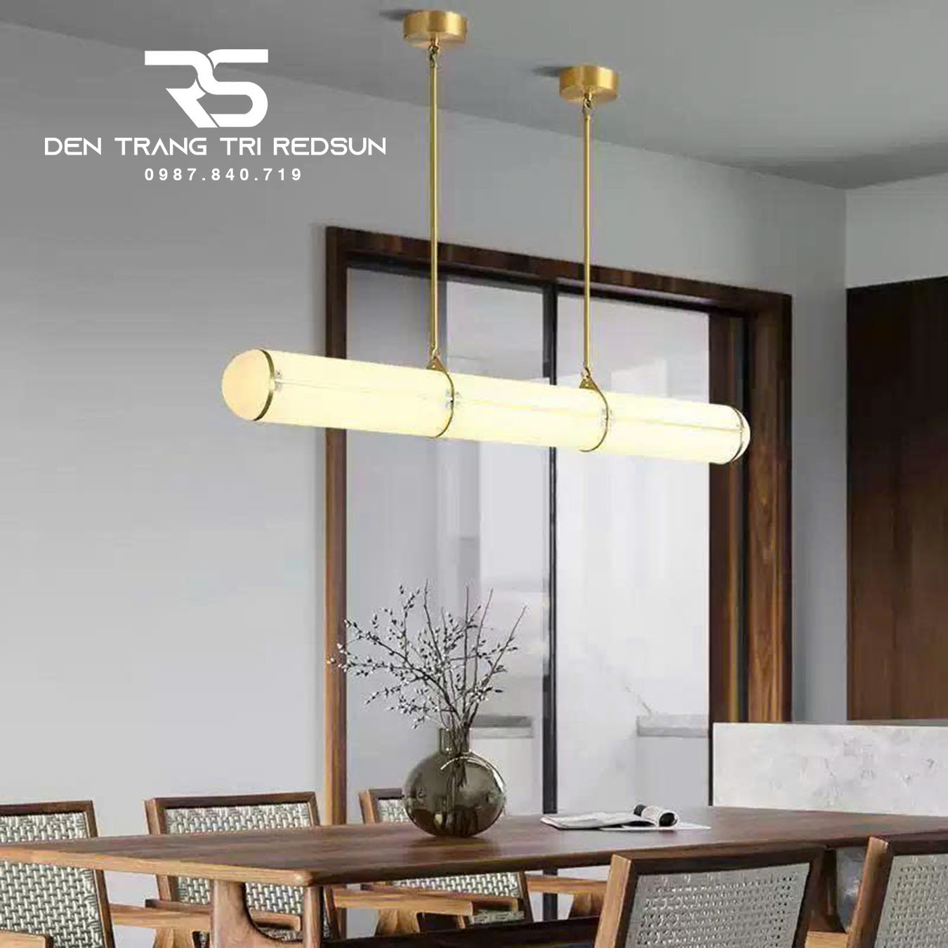 Đèn Thả Bàn Ăn, Bàn Đảo Hiện Đại Hình Ống Phong Cách Italia DC-T119