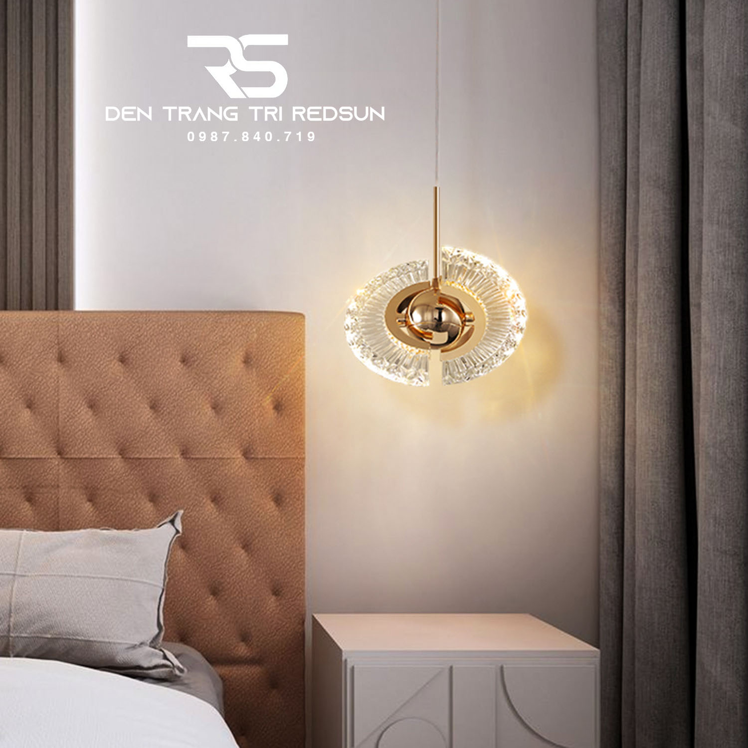 Đèn Thả Trần Hiện Đại Lắp Thông Tầng Cầu Thang, Phòng Khách, Bàn Ăn Chất Liệu Acrylic HTK072