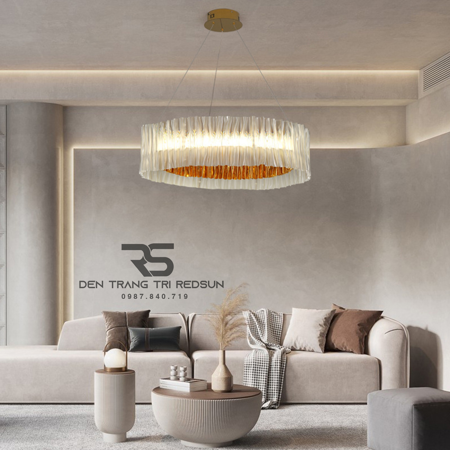 Đèn Chùm Phòng Khách Hiện Đại Phong Cách Bắc Âu Chất Liệu Acrylic DC-L046