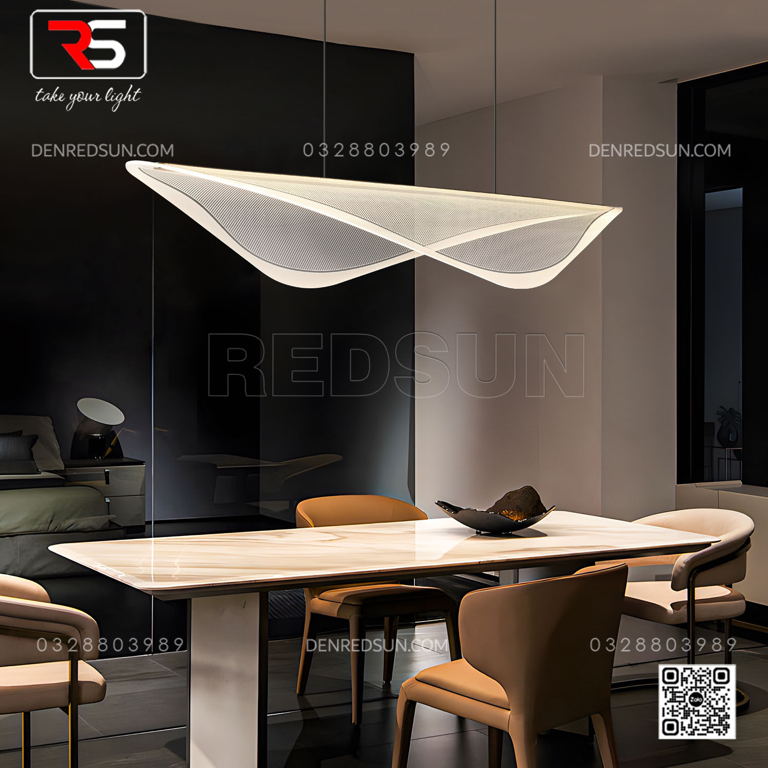 Đèn Thả Lá Lắp Bàn Ăn, Bàn Đảo Phong Cách Bắc Âu Hiện Đại Chất Liệu Acrylic Cao Cấp MA05876P-001