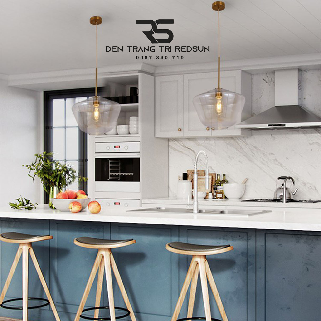 Đèn Thả Phòng Khách, Phòng Ngủ, Bàn Ăn Phong Cách Bắc Âu Hiện Đại Chao Thủy Tinh CDT-T072