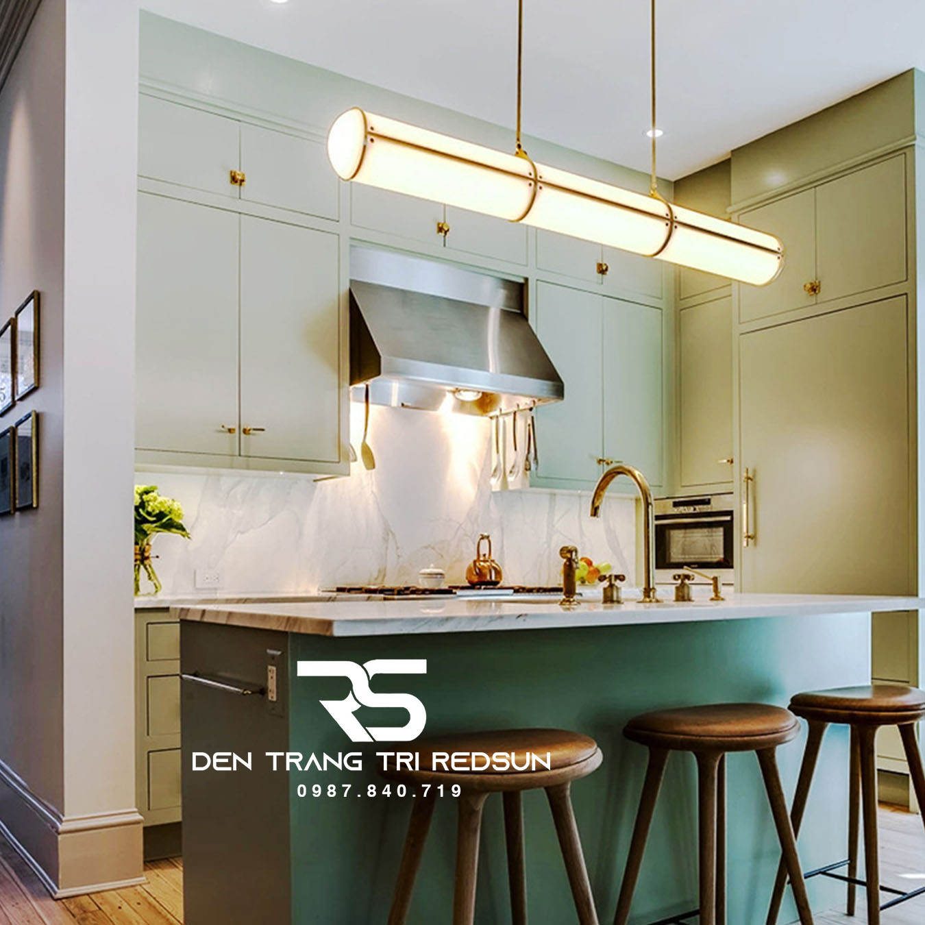 Đèn Thả Bàn Ăn, Bàn Đảo Hiện Đại Hình Ống Phong Cách Italia DC-T119