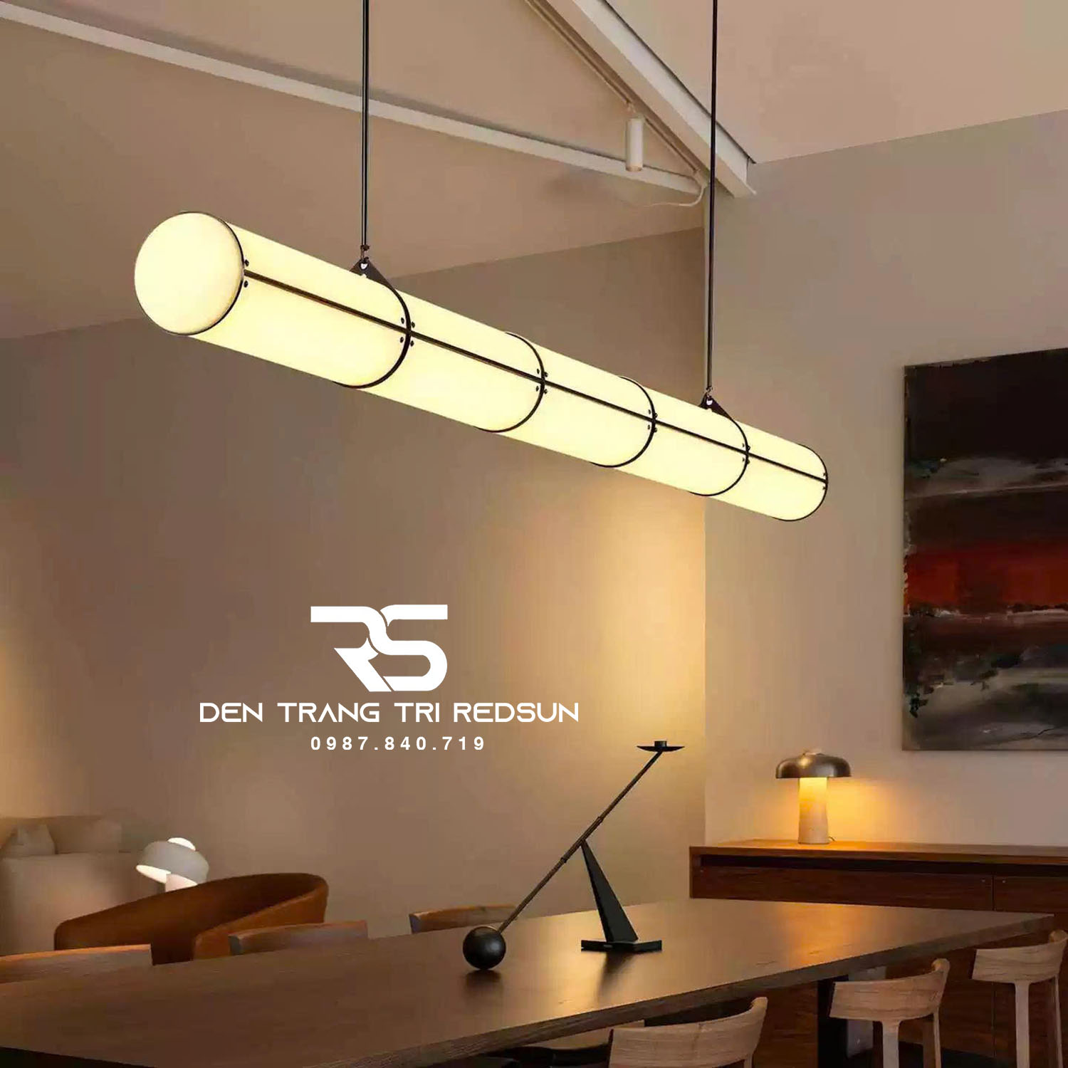 Đèn Thả Bàn Ăn, Bàn Đảo Hiện Đại Hình Ống Phong Cách Italia DC-T119