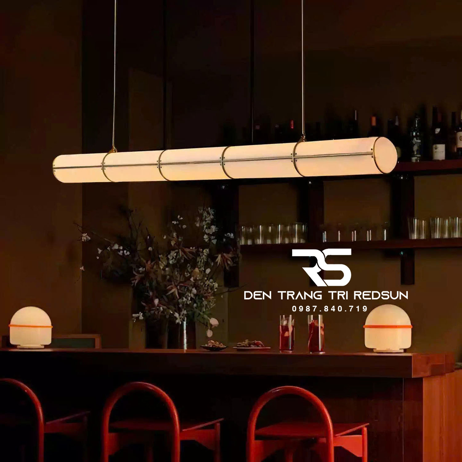 Đèn Thả Bàn Ăn, Bàn Đảo Hiện Đại Hình Ống Phong Cách Italia DC-T119