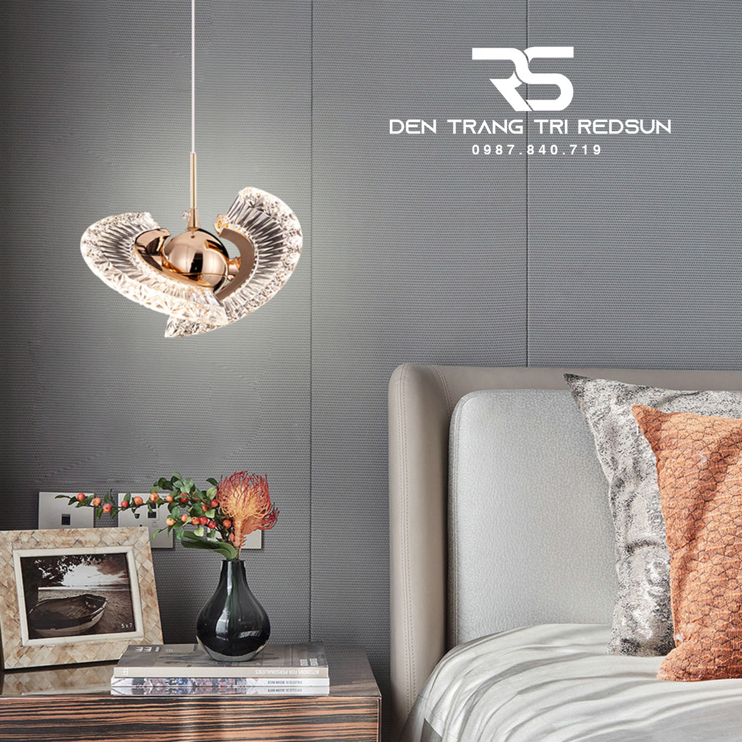 Đèn Thả Trần Hiện Đại Lắp Thông Tầng Cầu Thang, Phòng Khách, Bàn Ăn Chất Liệu Acrylic HTK072