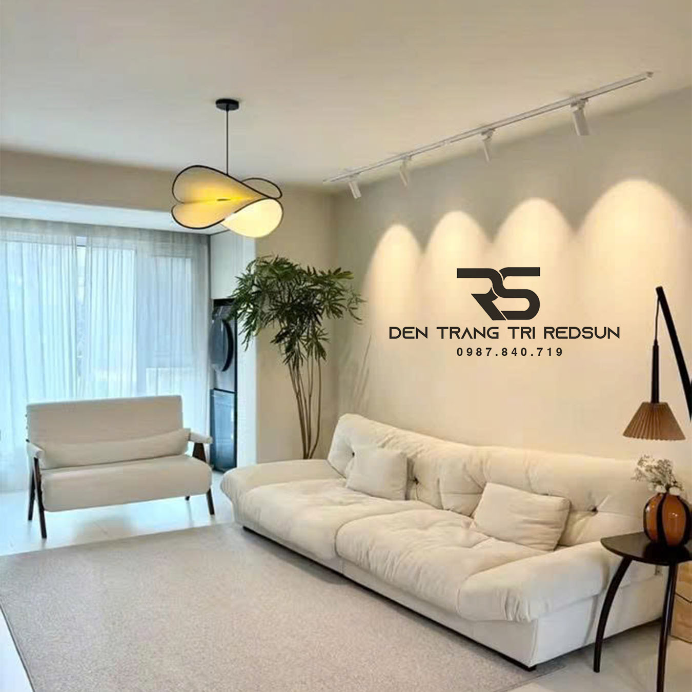 Đèn Thả Hiện Đại Phong Cách Nhật Bản Wabi-sabi Chất Liệu Vải CDT-T068