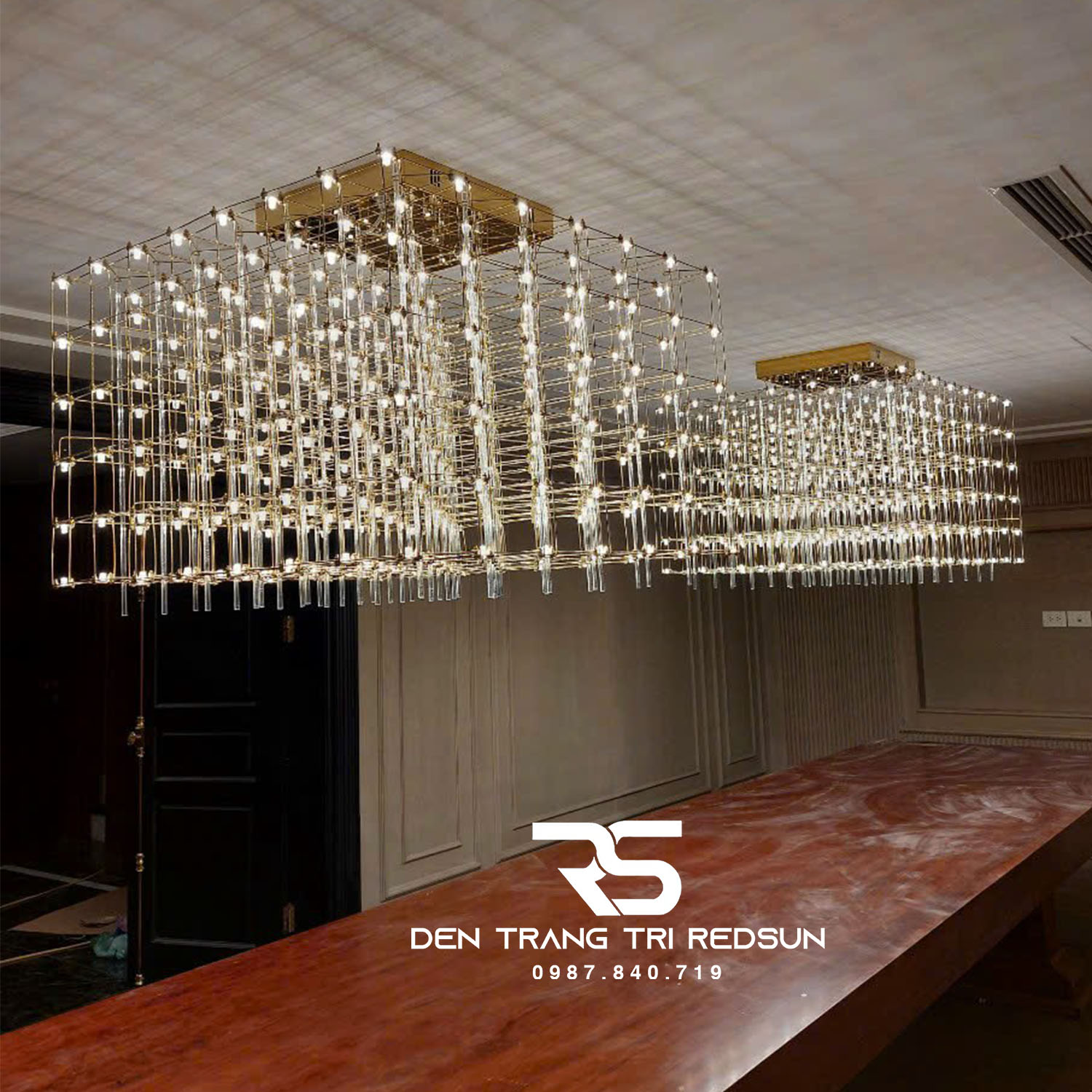 Đèn Chùm Lắp Thông Tầng, Sảnh Khách Sạn Phong Cách Bắc Âu Hiện Đại Bầu Trời Đầy Sao DC-T086