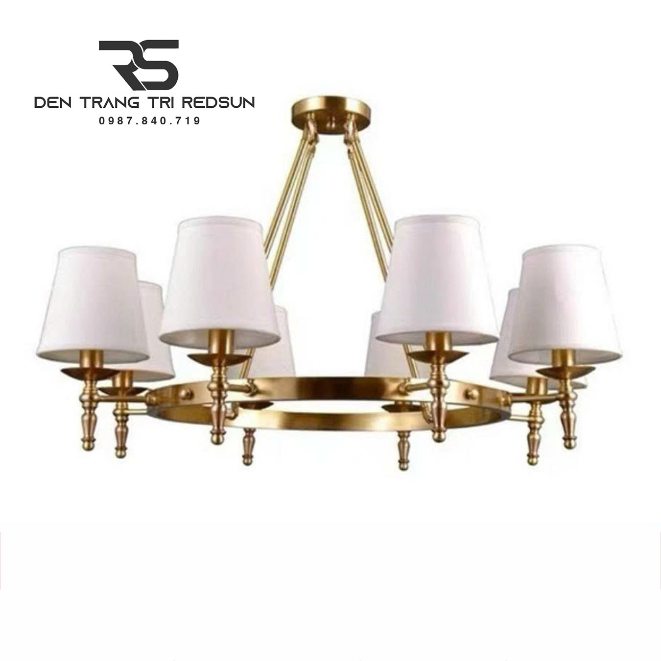 Đèn Chùm Phòng Khách Tân Cổ Điển Chao Vải DC-C366