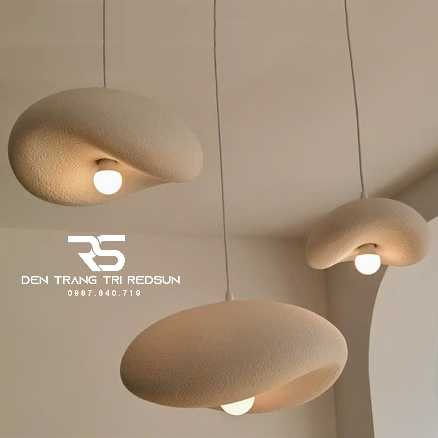 Đèn Thả Trần Phòng Khách, Phòng Ăn, Phòng Ngủ Hiện Đại Phong Cách Nhật Bản Wabi-sabi CDT-T074