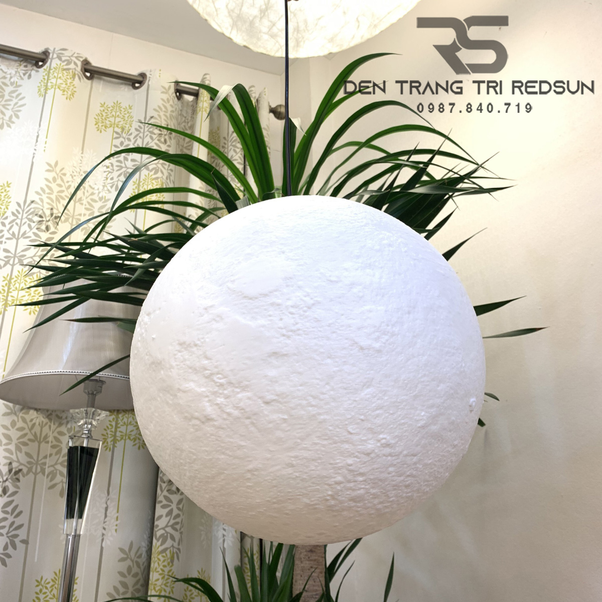 Đèn Thả Trần Hiện Đại Bắc Âu Mặt Trăng 3D CDT-T055