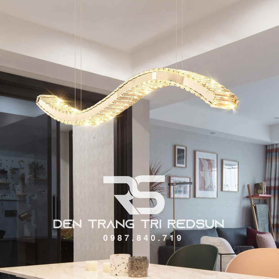 Đèn Thả Pha Lê Bàn Ăn, Bàn Đảo Hiện Đại TPL039