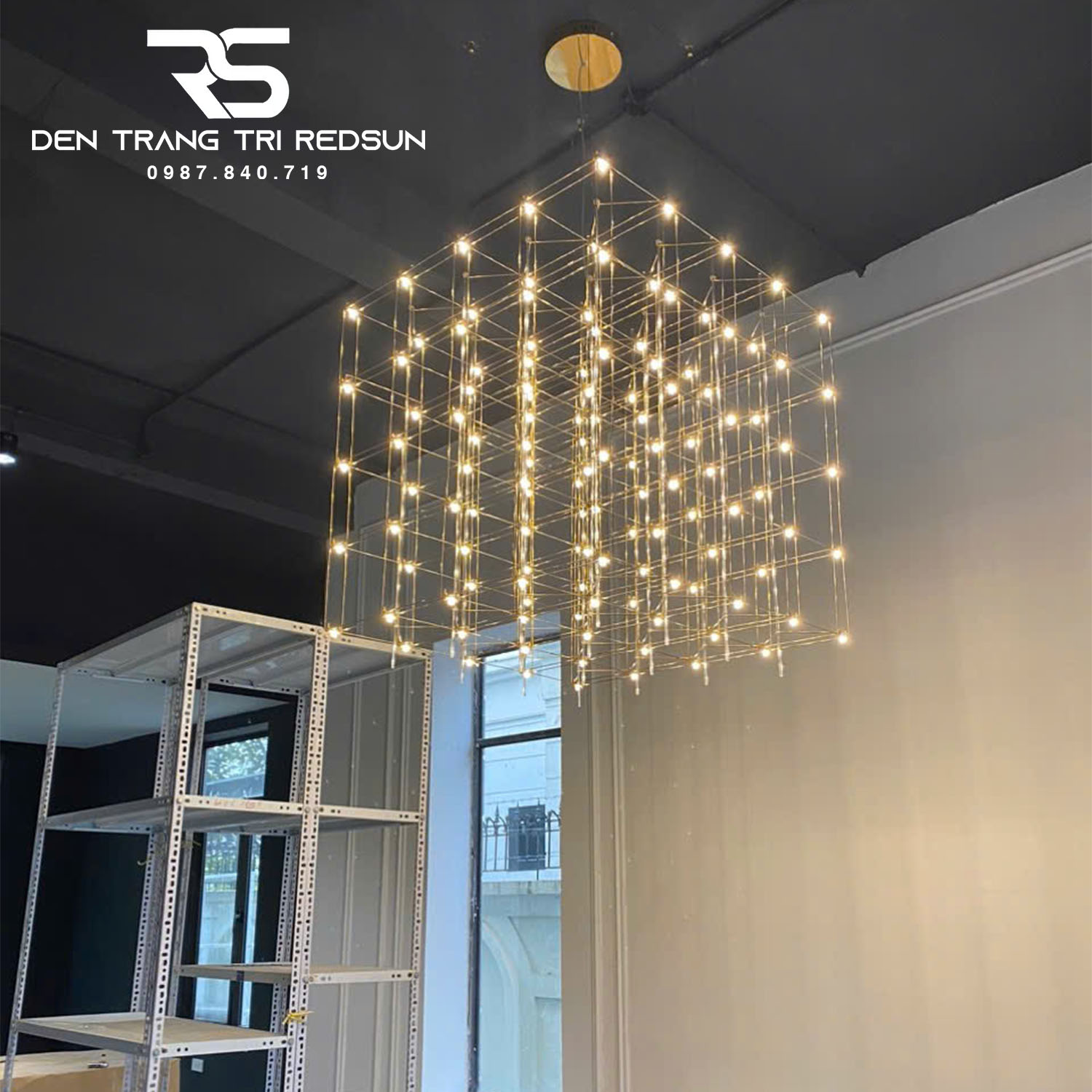 Đèn Chùm Lắp Thông Tầng, Sảnh Khách Sạn Phong Cách Bắc Âu Hiện Đại Bầu Trời Đầy Sao DC-T086